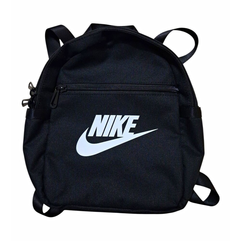 Nike Heritage Mini Backpack Black White Swoosh Logo Small Daypack